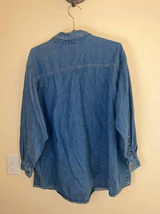 M&M’s Embroidered Denim Button Up Shirt Candy Characters Plus Size 22W 24W - Picture 2 of 12